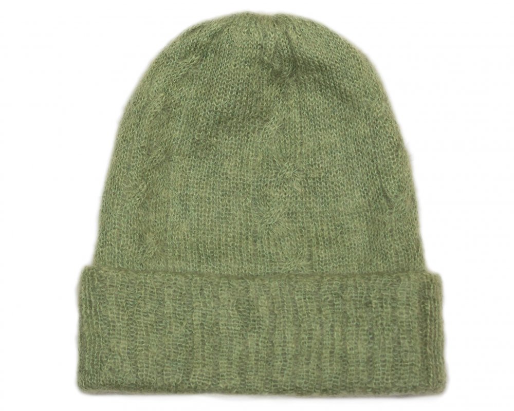 шапка двухслойная зеленая