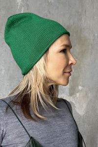 Шапка зеленая без отворота женские шапки шерсть зеленая зеленый