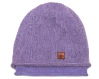 2 шапки в одной  женские шапки мохер фиолетовая фиолетовый