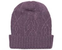шапка серо-сиреневая двухслойная  женские шапки кашемир фиолетовая фиолетовый