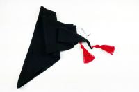 платок с кисточками женские шапки кашемир черная черный