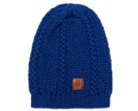 шапка цвета ультрамарин детские шапки шелк синяя синий