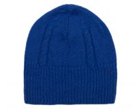 синяя шапка с шелком и косами женские шапки шерсть синяя синий