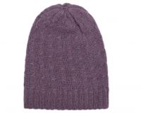 шапка с косами из кашемира, двуслойная женские шапки кашемир фиолетовая
